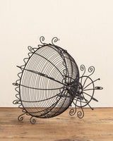Handcrafted Wirework Black Pedestal Bowl - Lone Fox