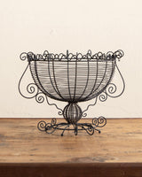 Handcrafted Wirework Black Pedestal Bowl - Lone Fox