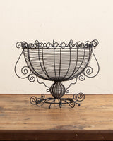 Handcrafted Wirework Black Pedestal Bowl - Lone Fox