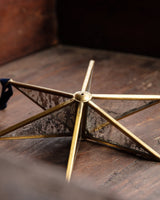 Handmade Antique Glass & Brass Star Ornament - Lone Fox