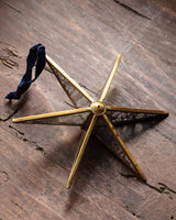 Handmade Antique Glass & Brass Star Ornament - Lone Fox