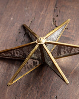 Handmade Antique Glass & Brass Star Ornament - Lone Fox