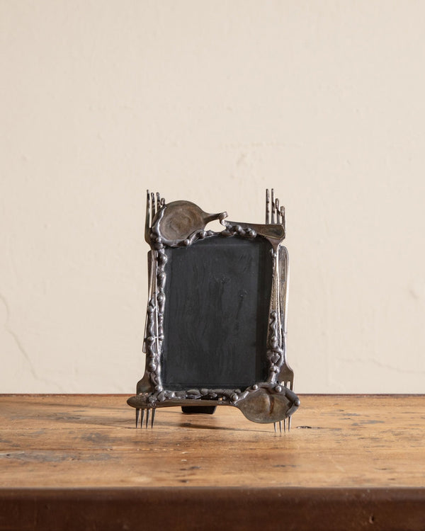 Handmade Brutalist Fork + Spoon Metal Picture Frame - Lone Fox
