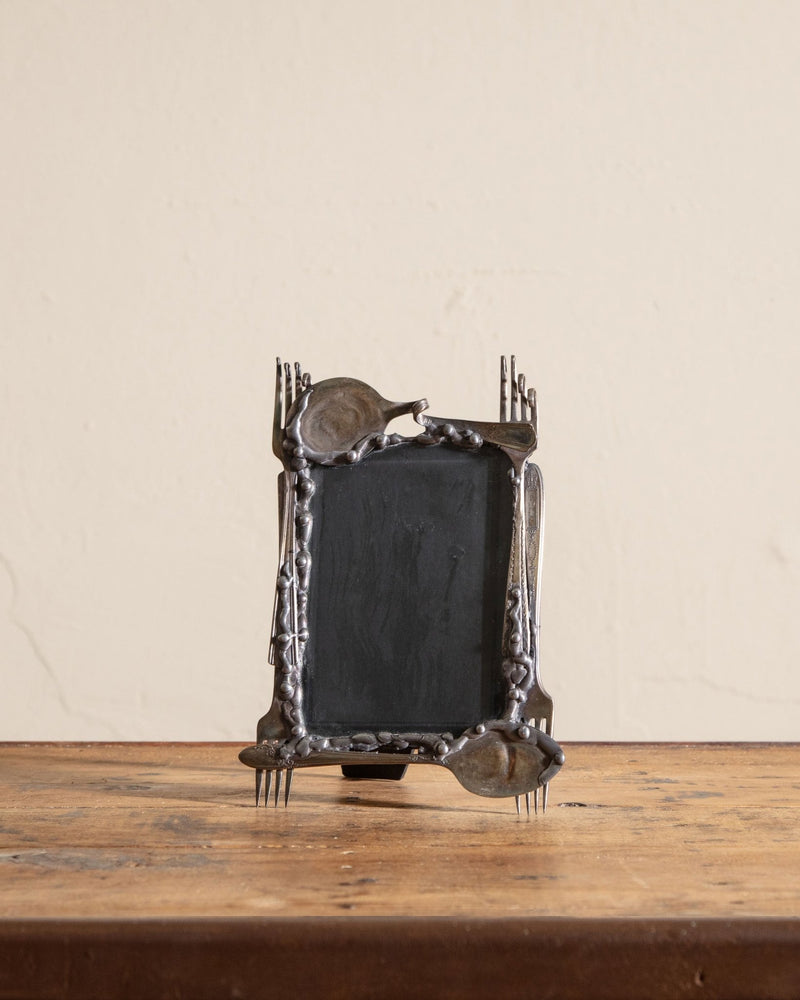 Handmade Brutalist Fork + Spoon Metal Picture Frame - Lone Fox