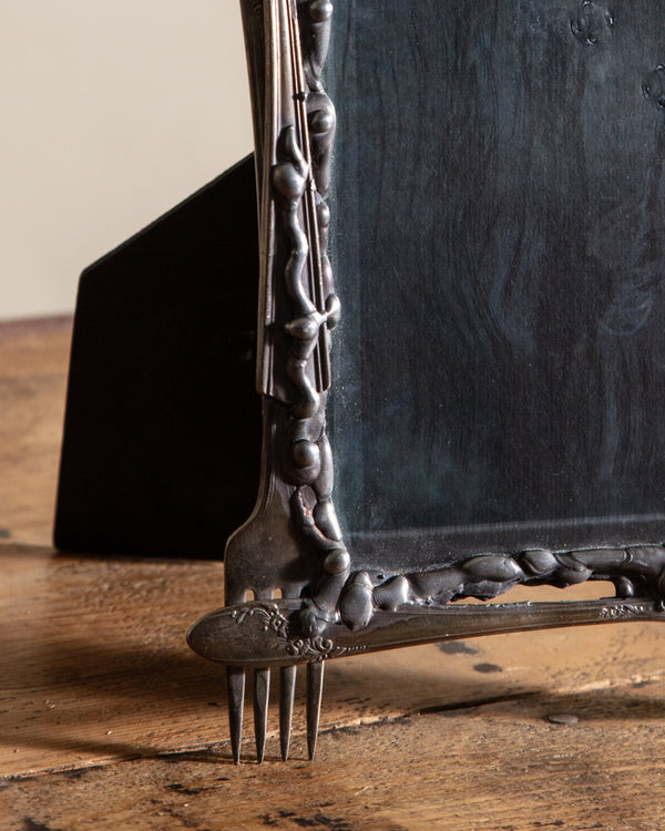 Handmade Brutalist Fork + Spoon Metal Picture Frame - Lone Fox