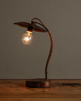 Handmade Copper & Wood Table Lamp, France, 1970's - Lone Fox