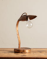 Handmade Copper & Wood Table Lamp, France, 1970's - Lone Fox
