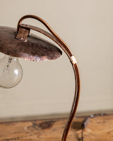 Handmade Copper & Wood Table Lamp, France, 1970's - Lone Fox