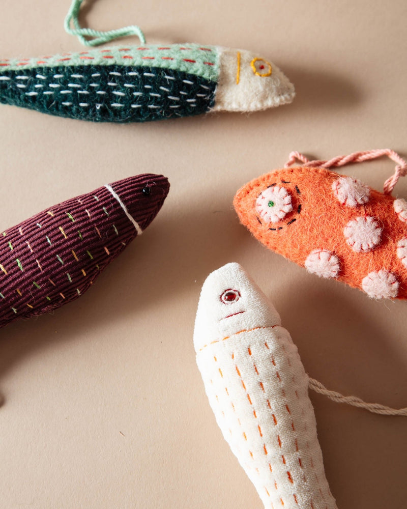 Handmade Felt Fish Ornaments - Lone Fox