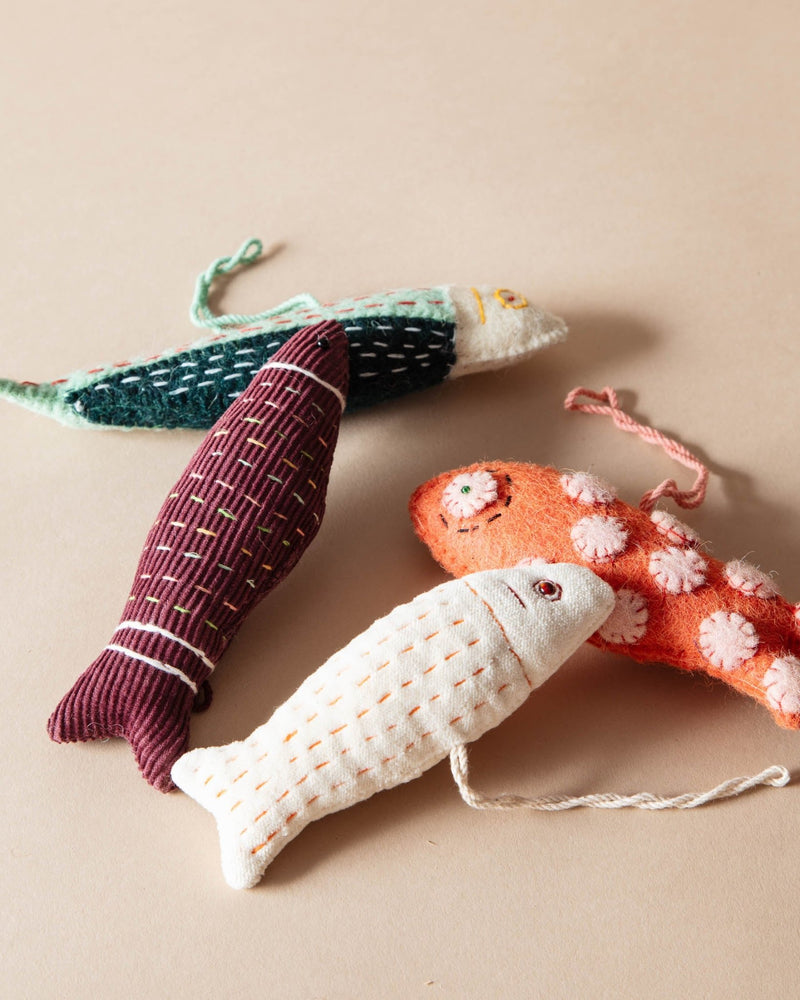 Handmade Felt Fish Ornaments - Lone Fox