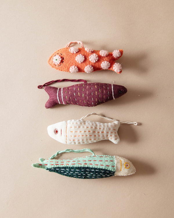 Handmade Felt Fish Ornaments - Lone Fox