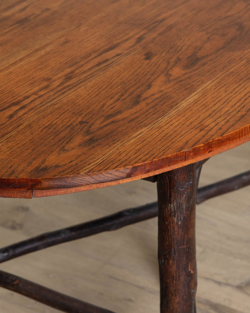 Handmade Hickory Oval Top Dining Table - Lone Fox