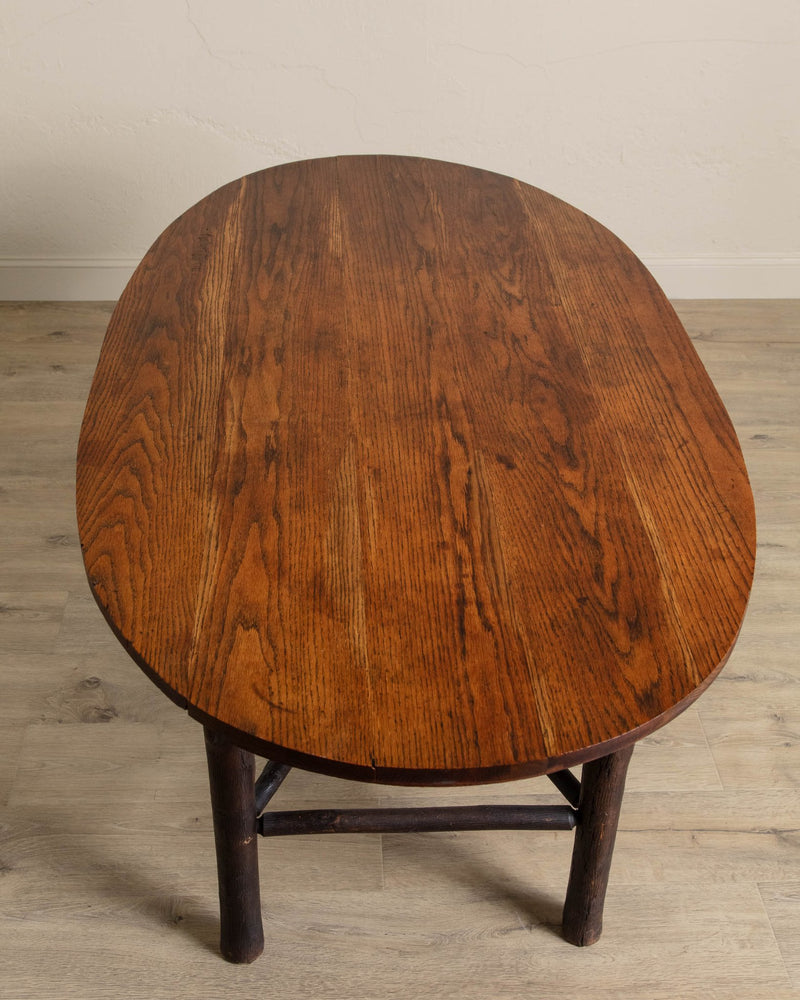 Handmade Hickory Oval Top Dining Table - Lone Fox