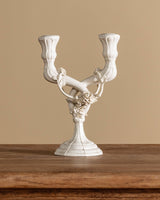 Handmade Italian Ceramic Twisted Candelabra, Mid-20th Century - Lone Fox