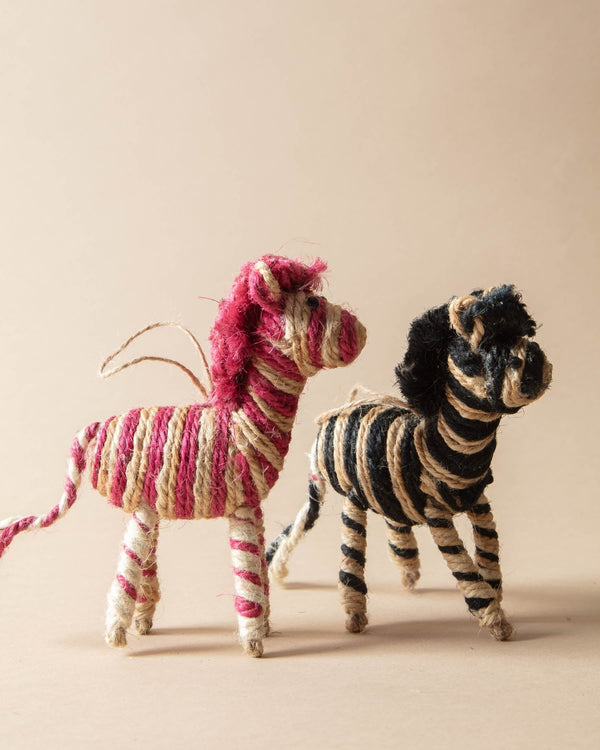 Handmade Jute Zebra Ornaments - Lone Fox