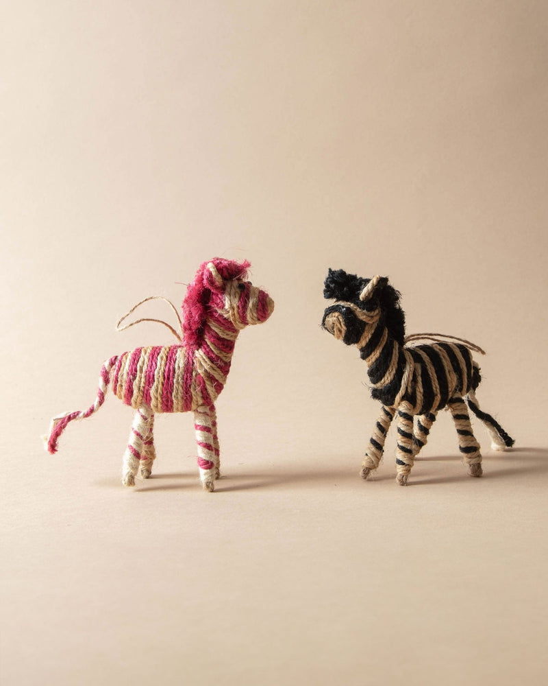 Handmade Jute Zebra Ornaments - Lone Fox