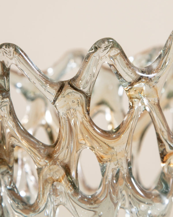 Handmade Lattice Glass Vase - Lone Fox