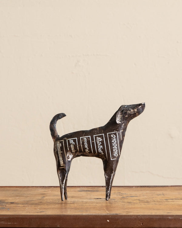 Handmade Metal Dog Statue - Lone Fox