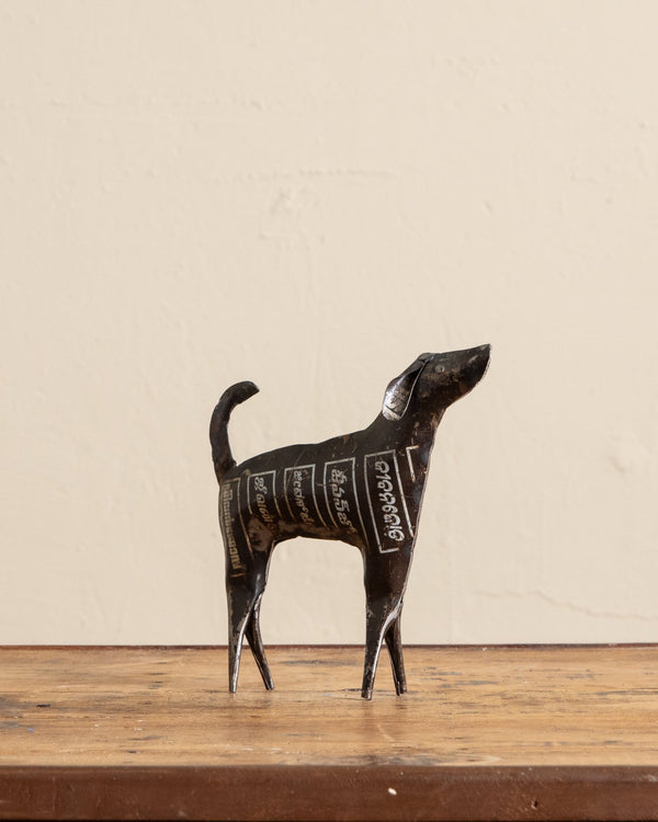 Handmade Metal Dog Statue - Lone Fox