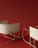 Handmade Paper Mache Sleigh - Lone Fox