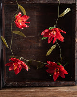 Handmade Paper Poinsettia 72" Garland - Lone Fox