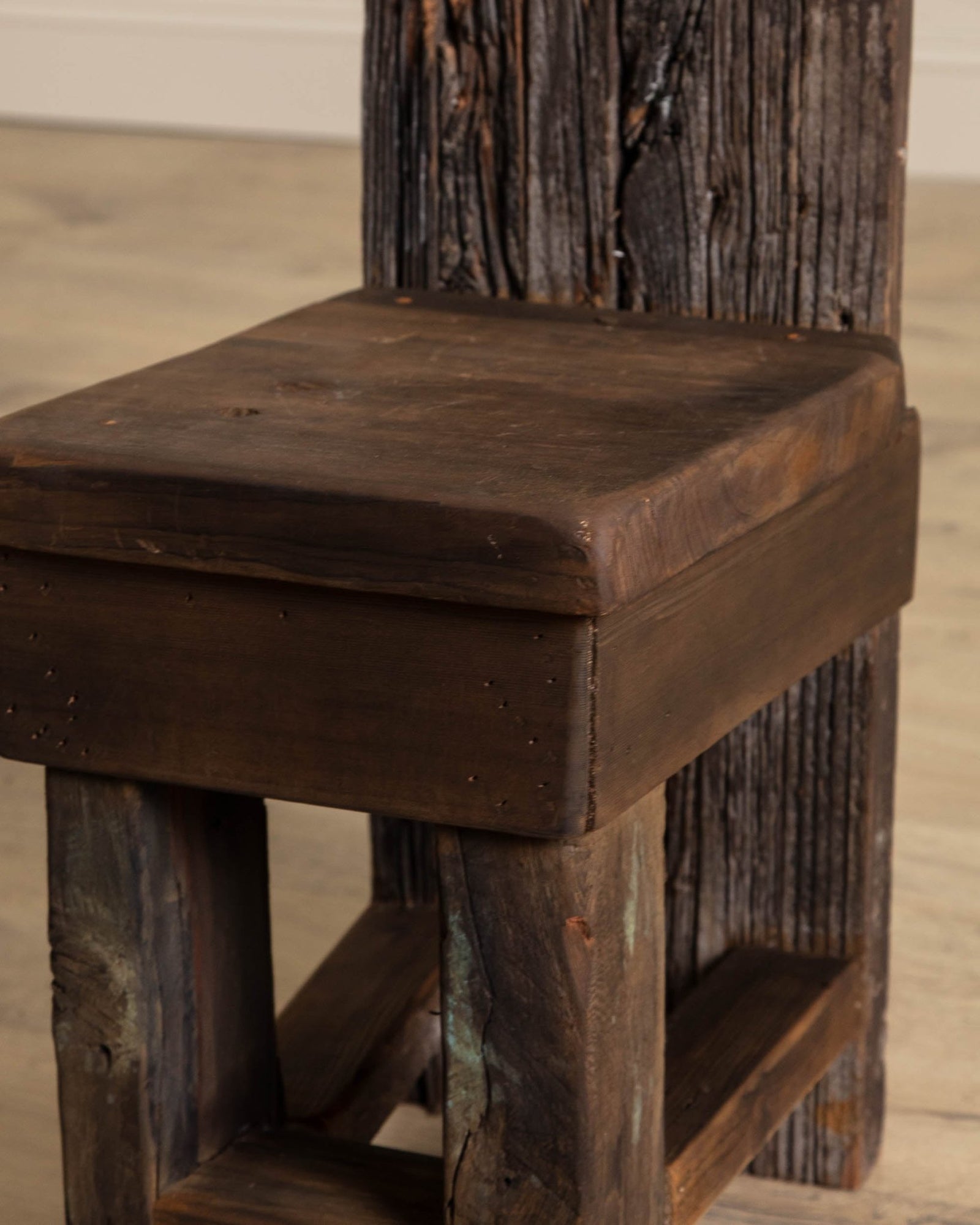 Handmade Rustic Wood Accent Chair #1 – Lone Fox - Main Image