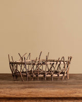 Handmade Twig Basket, American, Mid-20th Century - Lone Fox