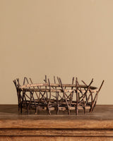 Handmade Twig Basket, American, Mid-20th Century - Lone Fox