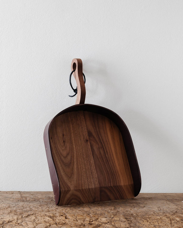 Handmade Wood & Leather Dustpan - Lone Fox