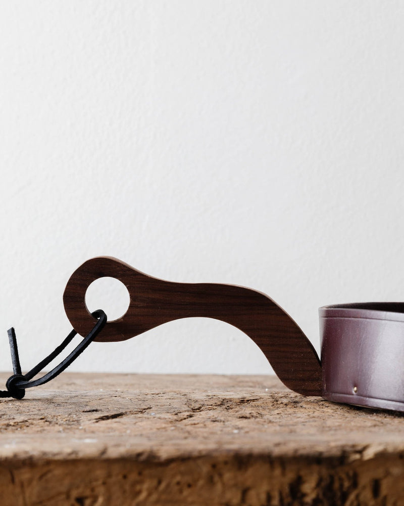 Handmade Wood & Leather Dustpan - Lone Fox