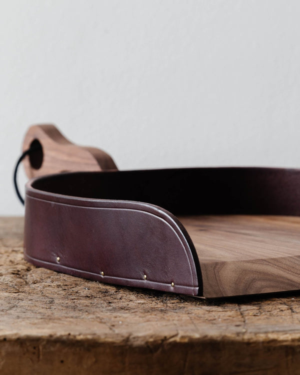 Handmade Wood & Leather Dustpan - Lone Fox