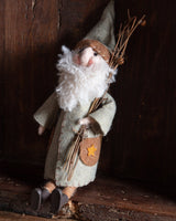 Handmade Woodland Wool Felt Santa - Lone Fox