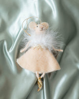 Handmade Wool Felt Ballerina Mouse Ornaments - Lone Fox