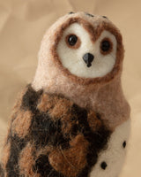 Handmade Wool Felt Barn Owl - Lone Fox