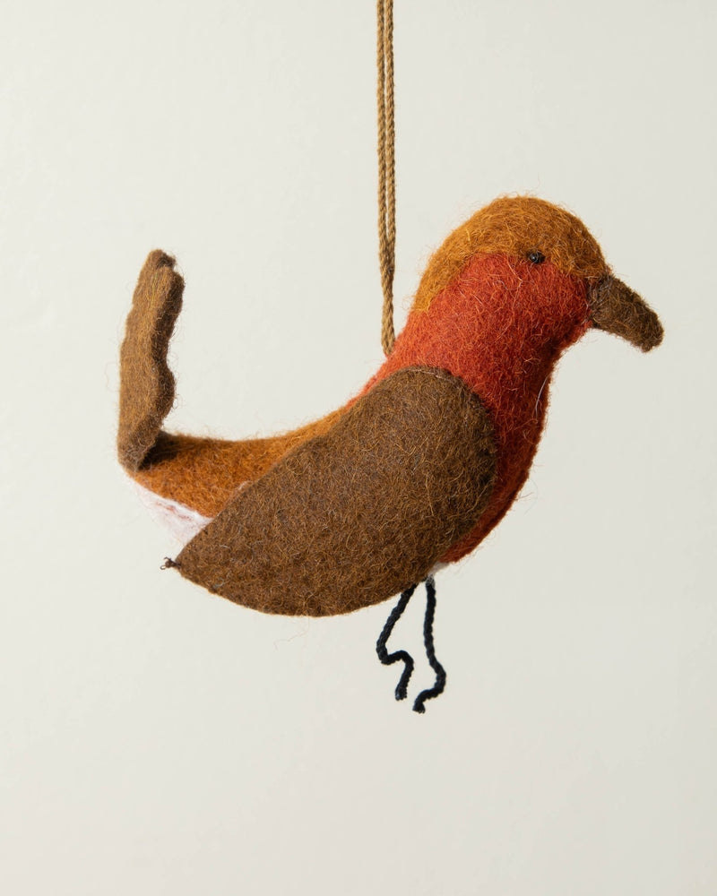 Handmade Wool Felt Bird Ornaments - Lone Fox