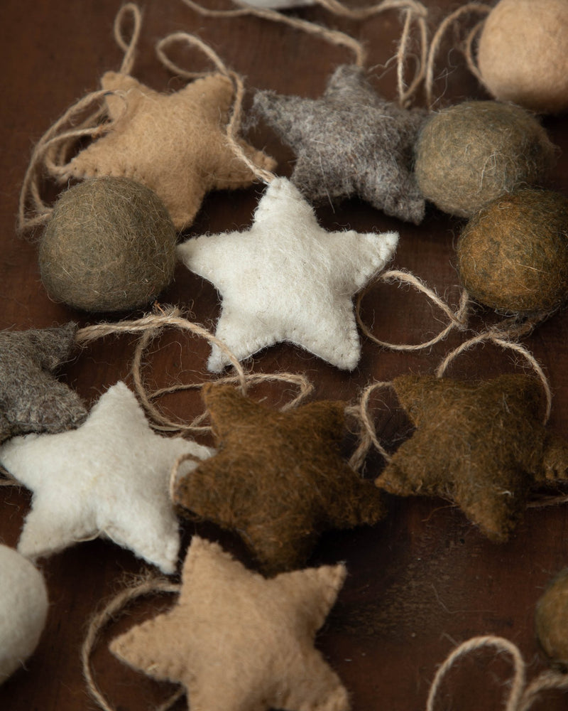 Handmade Wool Felt Ornaments (Set of 18) - Lone Fox