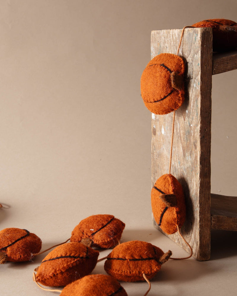 Handmade Wool Felt Pumpkin Garland - Lone Fox