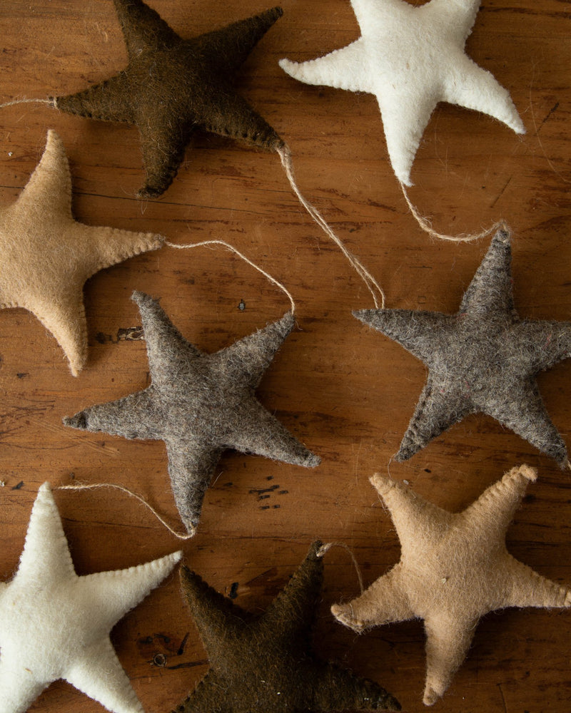 Handmade Wool Felt Star Garland - Lone Fox