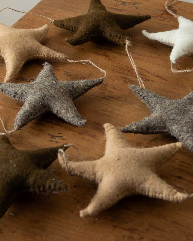 Handmade Wool Felt Star Garland - Lone Fox