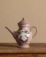 Handpainted Floral Stoneware Teapot, France, 1970s - Lone Fox
