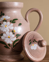 Handpainted Floral Stoneware Teapot, France, 1970s - Lone Fox