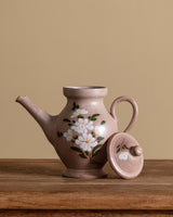 Handpainted Floral Stoneware Teapot, France, 1970s - Lone Fox