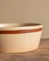 Handpainted Flower Stoneware Salad Bowl, France, 1970s - Lone Fox