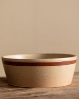 Handpainted Flower Stoneware Salad Bowl, France, 1970s - Lone Fox