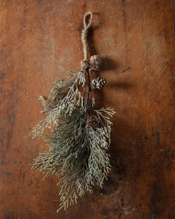 Hanging Faux Evergreen Bunch - Lone Fox