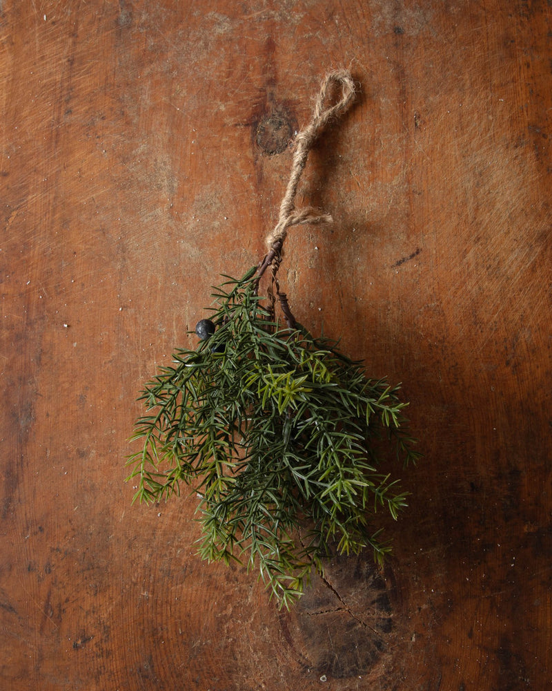 Hanging Faux Evergreen Bunch - Lone Fox