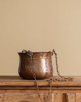 Hanging Hammered Copper Pot / Cauldron - Lone Fox