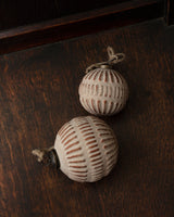 Hansen Embossed Glass Ball Ornaments - Lone Fox