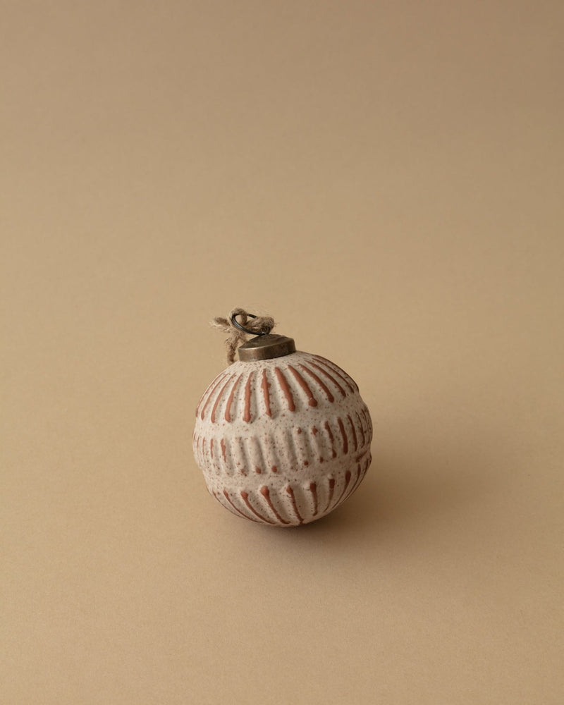 Hansen Embossed Glass Ball Ornaments - Lone Fox