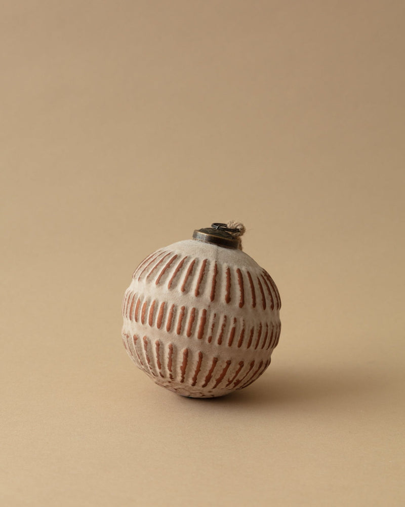 Hansen Embossed Glass Ball Ornaments - Lone Fox